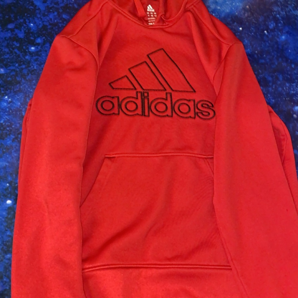 Adidas Men's Bold Red Pullover Sweater